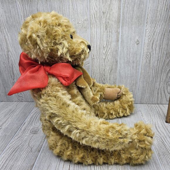 Vintage FAO Schwarz Teddy Bear Jointed Fifth Avenue Baby Tag Tan 20" Plush - Picture 10 of 12